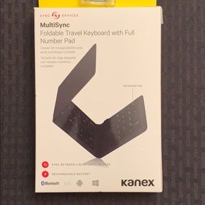 Foldable Travel Keyboard with full number pad